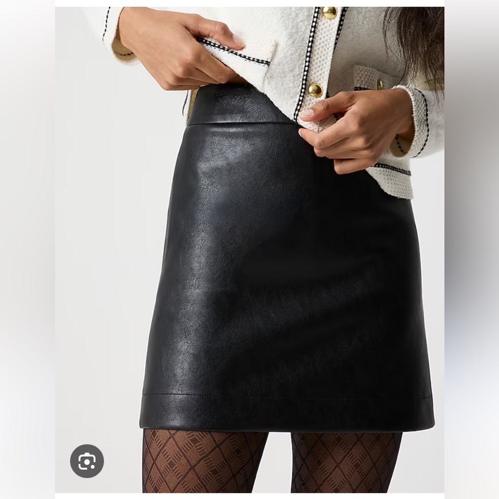 JCrew Factory Faux Leather Mini Skirt Size 8, 10
